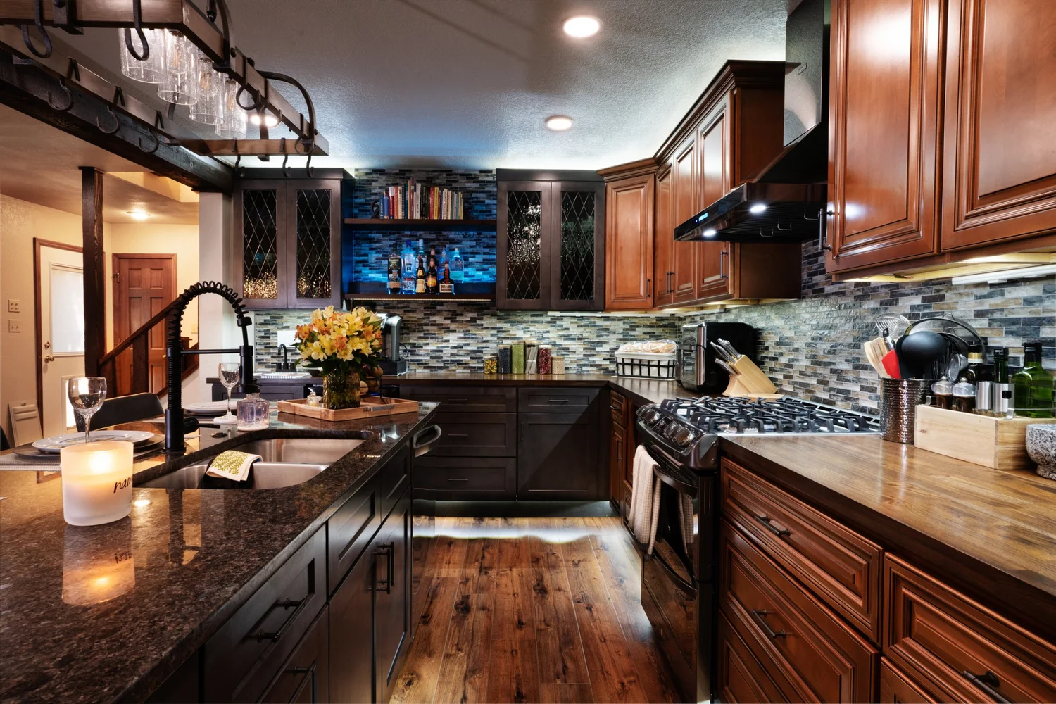 WARM KITCHEN AND MASTER BATHROOM RENOVATION — AFTER